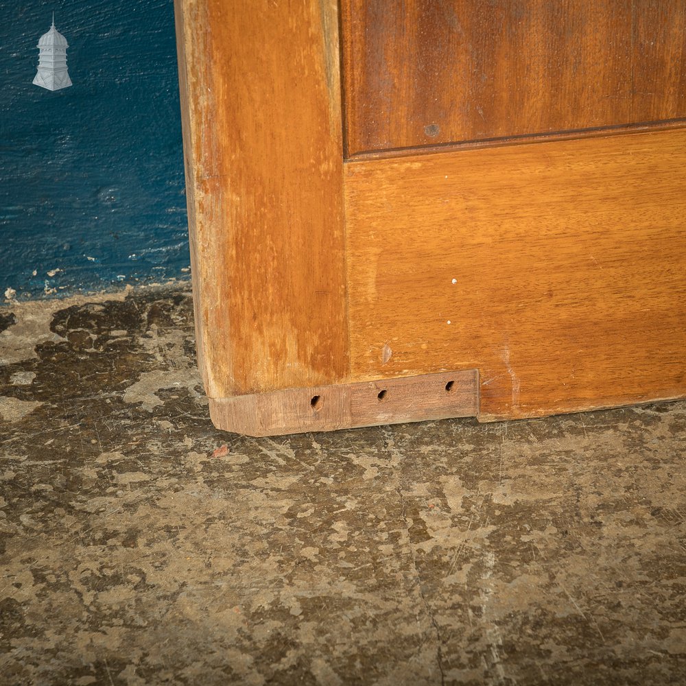 Paneled Hardwood Door, Early 20th C 2 Panel Mahogany