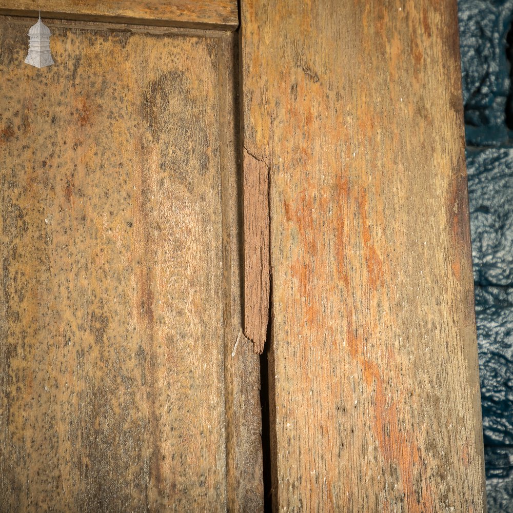 Paneled Hardwood Door, Early 20th C 2 Panel Mahogany