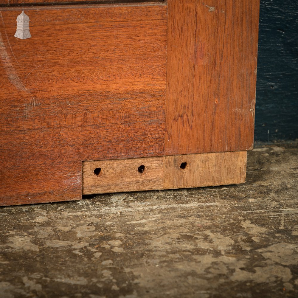 Paneled Hardwood Door, Early 20th C 2 Panel Mahogany