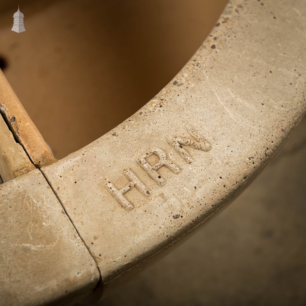 Concrete Corner Mangers, Pair of Trough Feeders Reclaimed from St Johns Barracks, London. Joined together to create a Semi Circle Planter