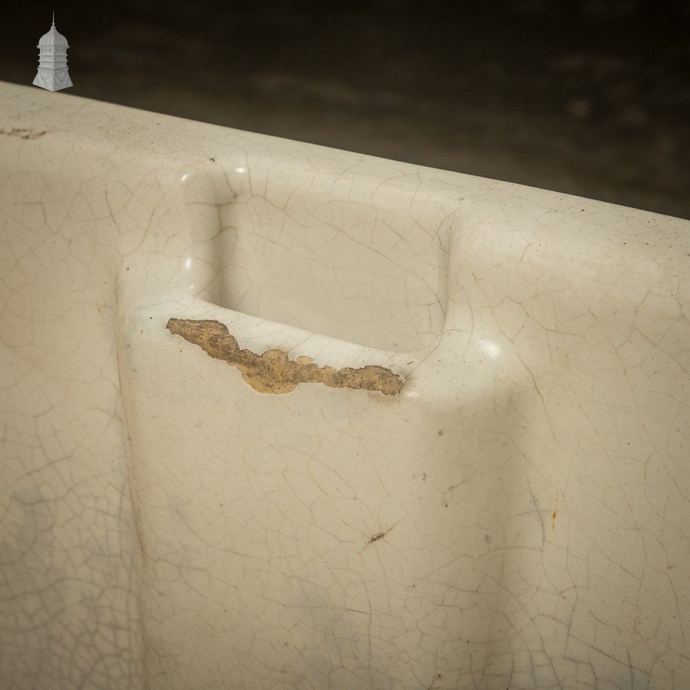 Belfast Butler Sink, Worn White Glaze Finish