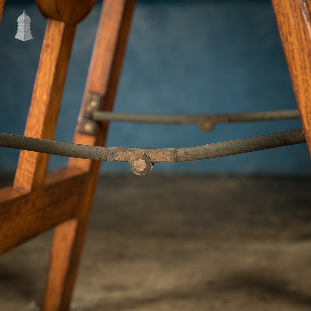 Oak Coffin Stands with circle detail with brass hardware