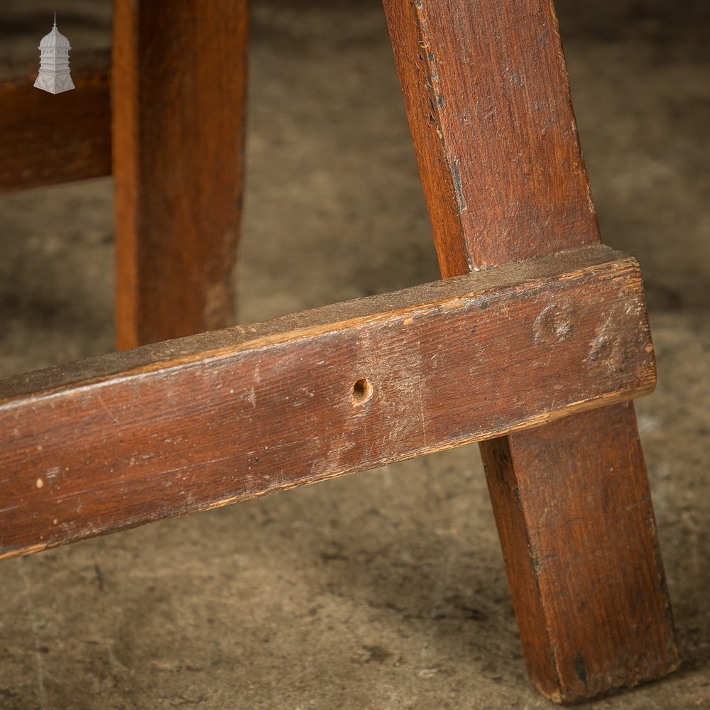 Low Level Coffin Stands, 19th C Pine, Pair