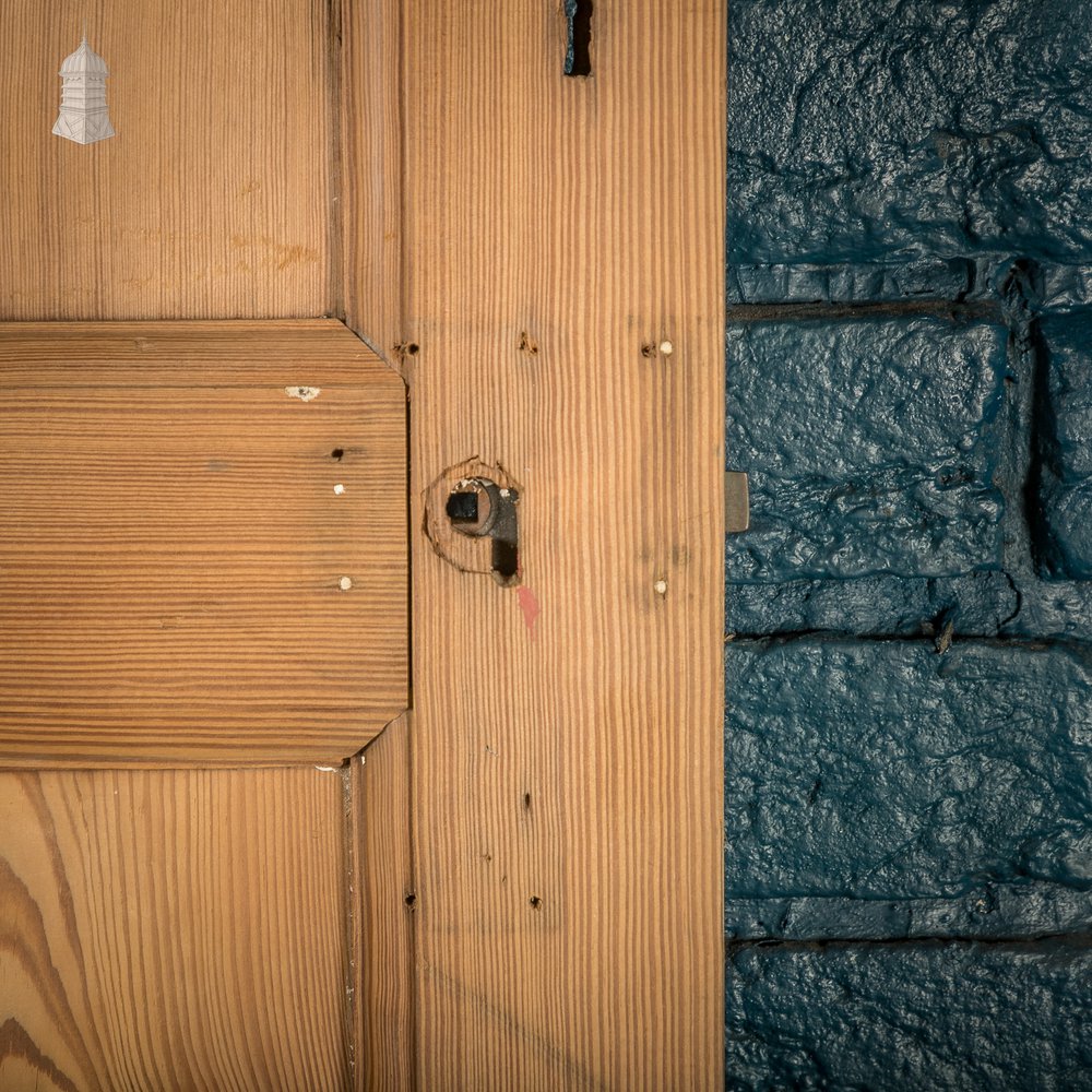 Pitch Pine Door, 19th C 6 Panel Internal Door