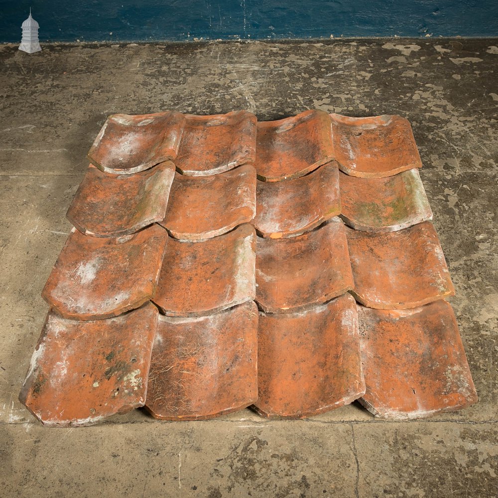 Handmade Pan Tiles, Red Roof Tiles, Batch of 145