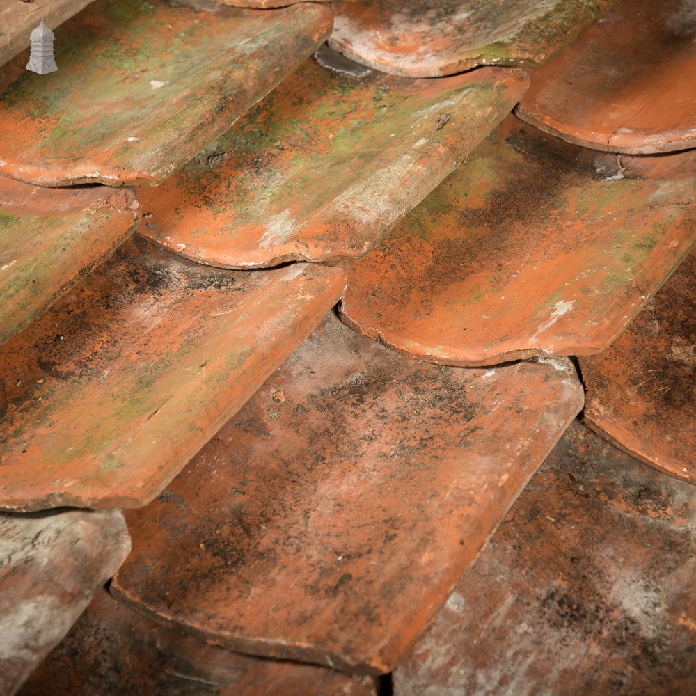 Handmade Pan Tiles, Red Roof Tiles, Batch of 145