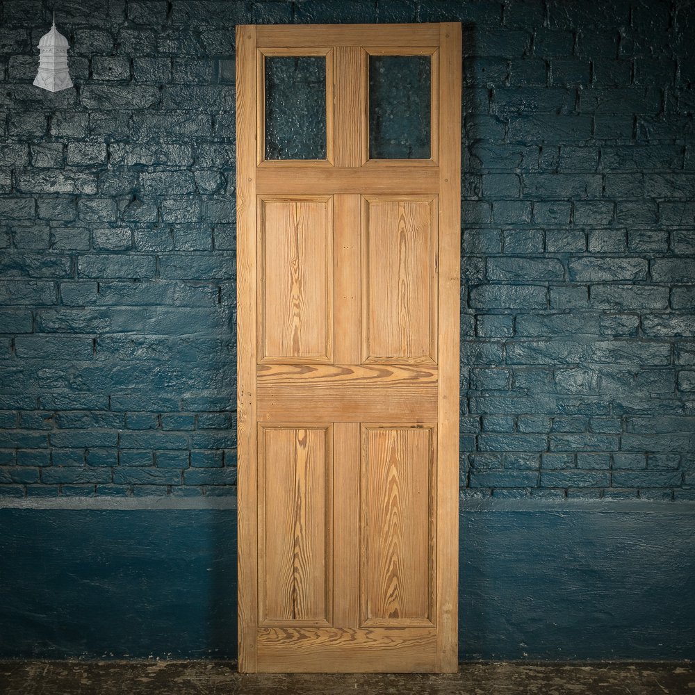 Glazed 6 Panel Internal Door, Georgian Pitch Pine