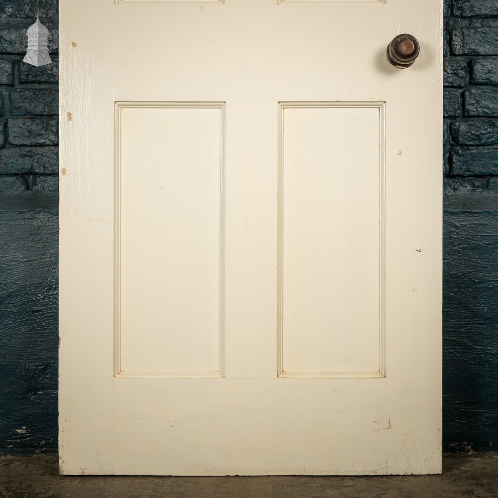 Pine Panelled Door, Moulded 4 Panel, White Painted