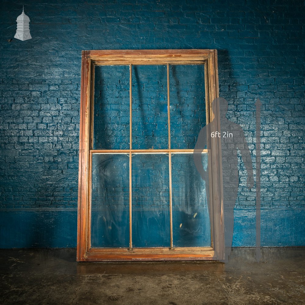 Sliding Sash Window, Edwardian, 8ft High, Hardwood