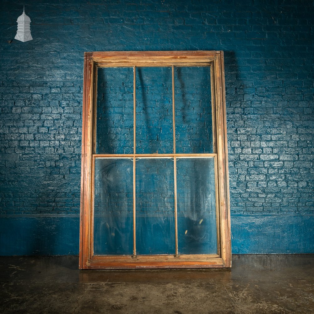 Sliding Sash Window, Edwardian, 8ft High, Hardwood