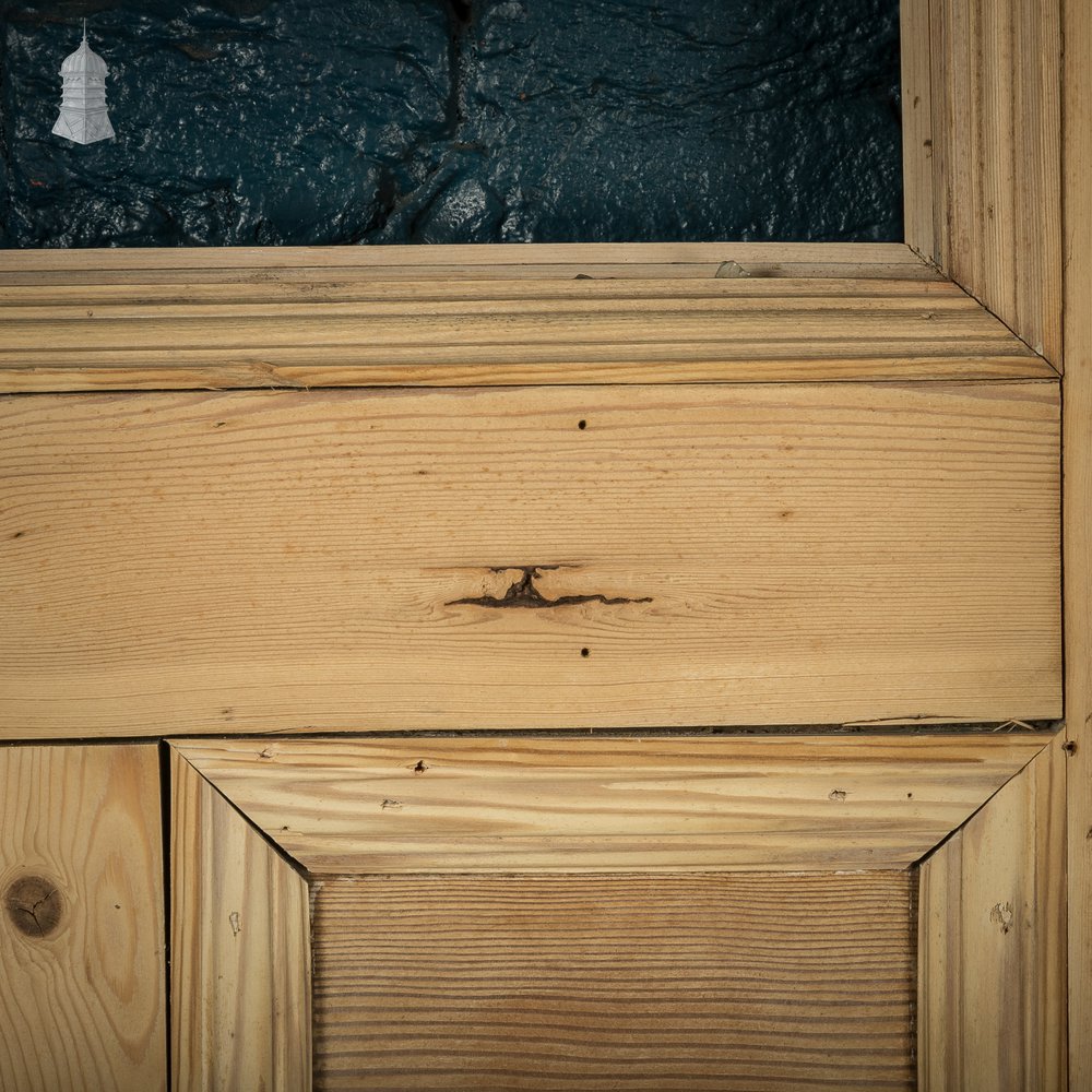 Internal Paneled Door, 19th C Pine for Reglazing