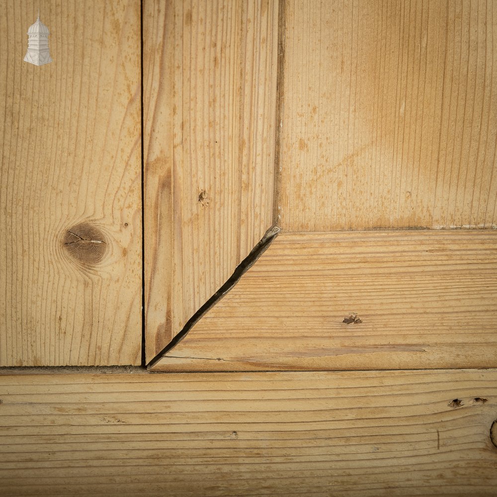 Internal Paneled Door, 19th C Pine for Reglazing