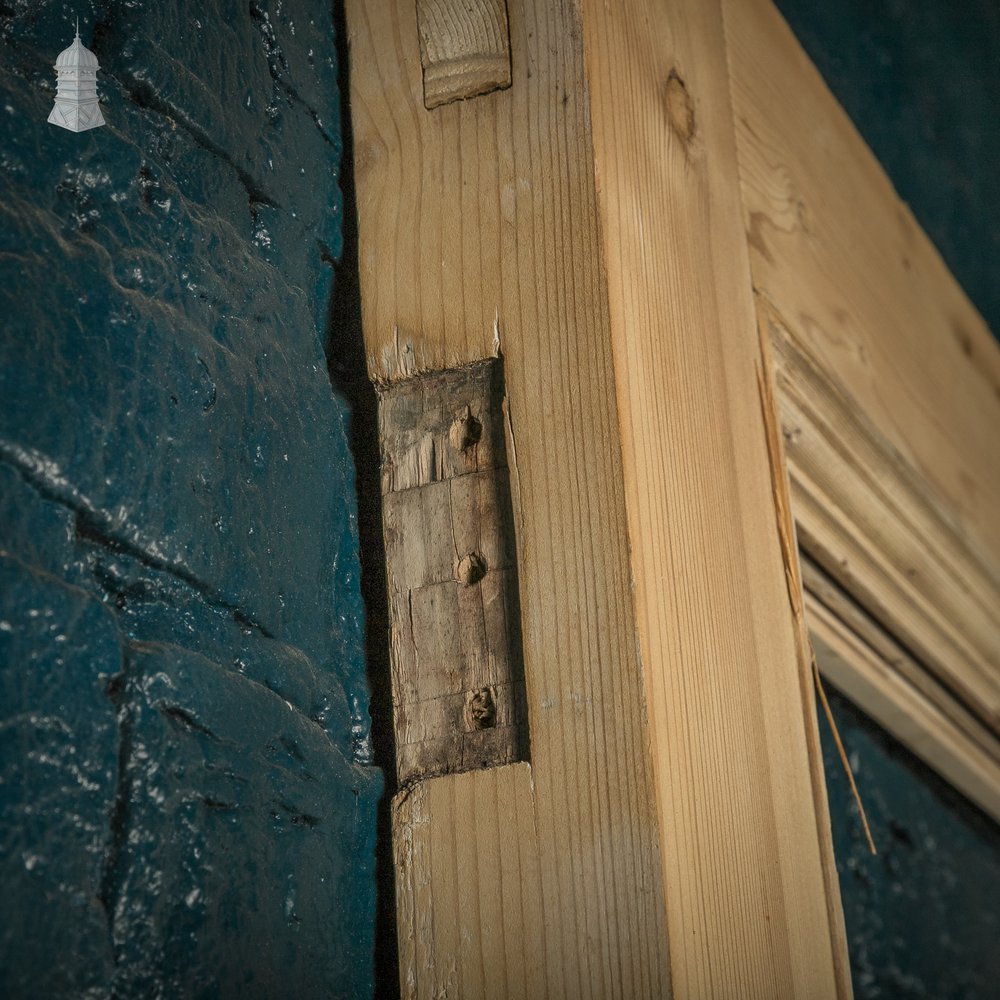 Internal Paneled Door, 19th C Pine for Reglazing