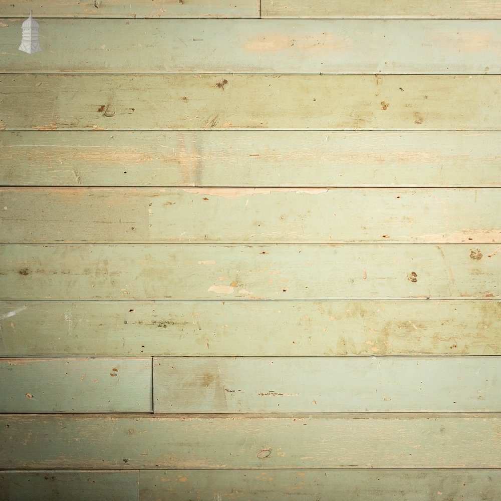 Reclaimed T&G Cladding, 5.5” Wide with Distressed Green Paint Finish – 60 Square Metres