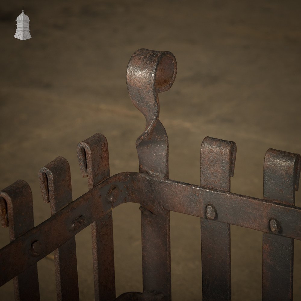 Rustic Fire Basket, Rivited Strap Iron