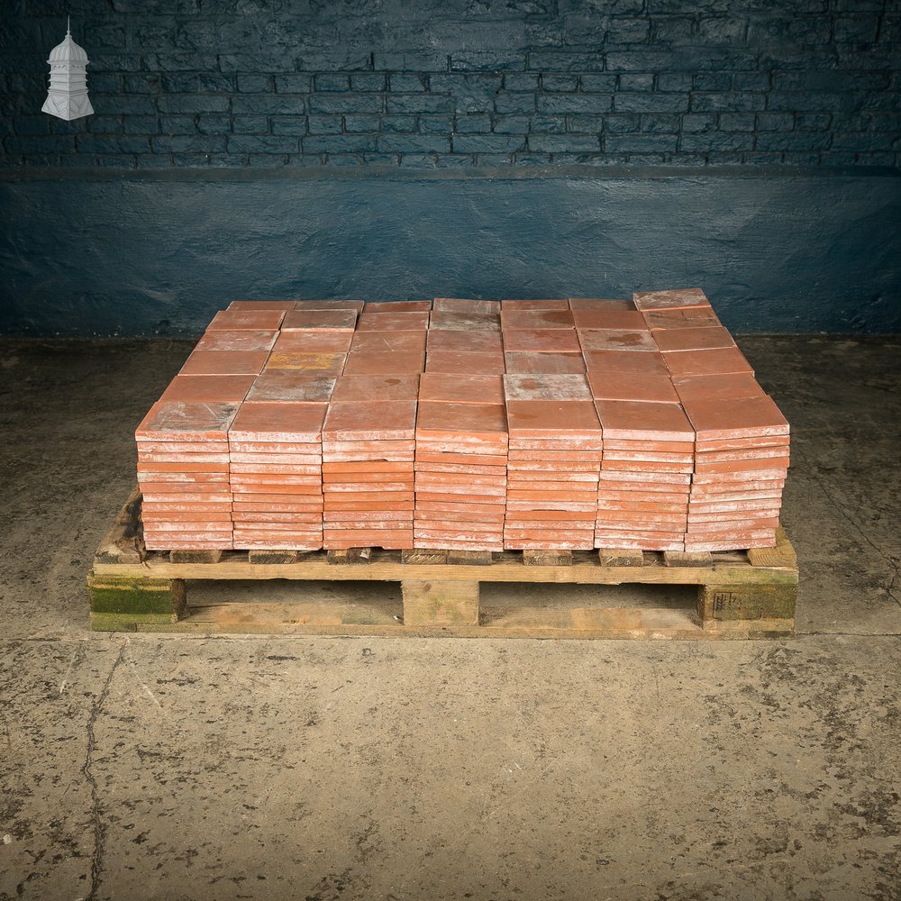 Red Quarry Tiles 6” x 6”, Batch of 498 – 11 Square Metres