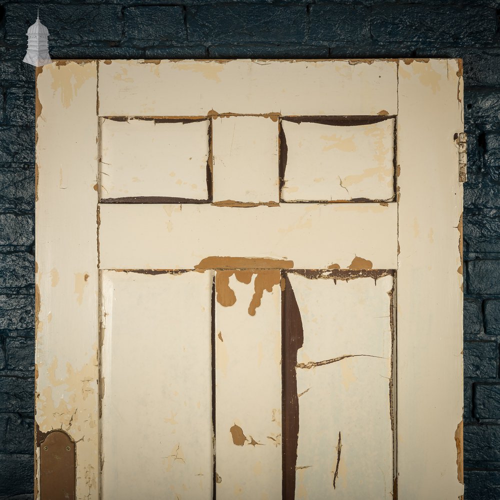 6 Panel Door, Distressed Paint Finish