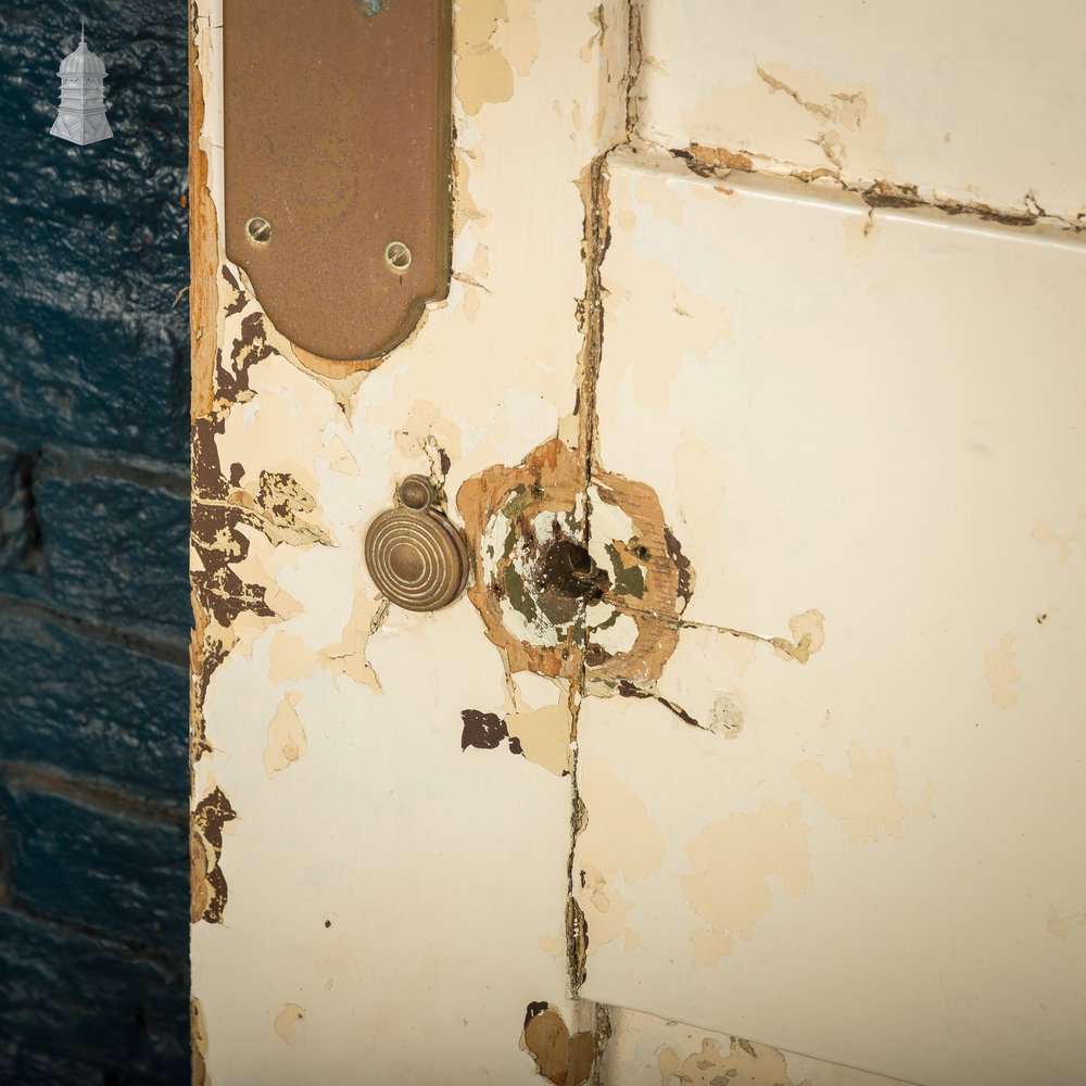 6 Panel Door, Distressed Paint Finish