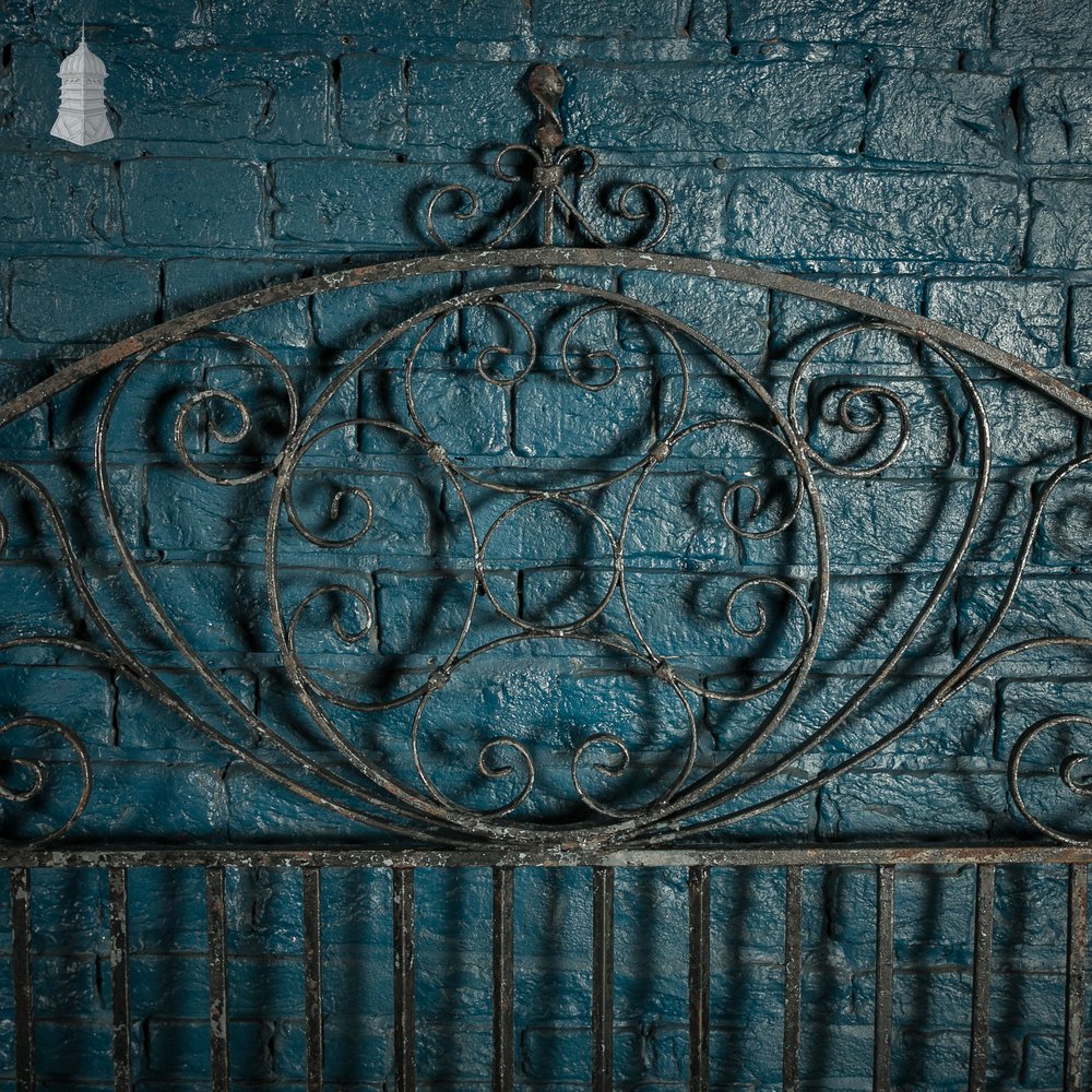 Driveway Entrance Gates, Wrought Iron with Ornate Scroll Design