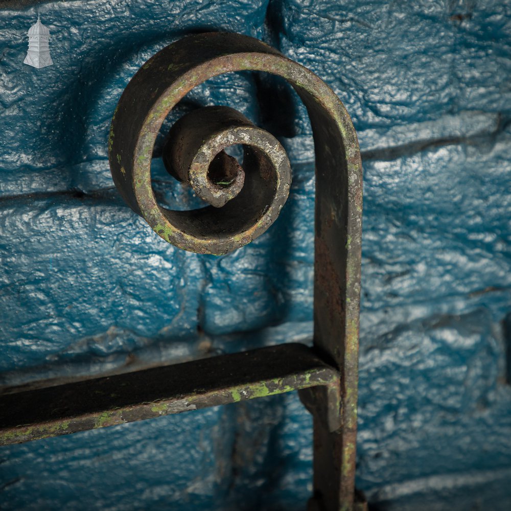 Wrought Iron Gate Scrollwork Details & Latch