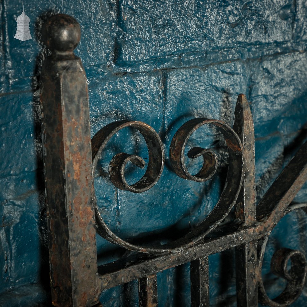 Driveway Entrance Gates, Wrought Iron with Ornate Scroll Design