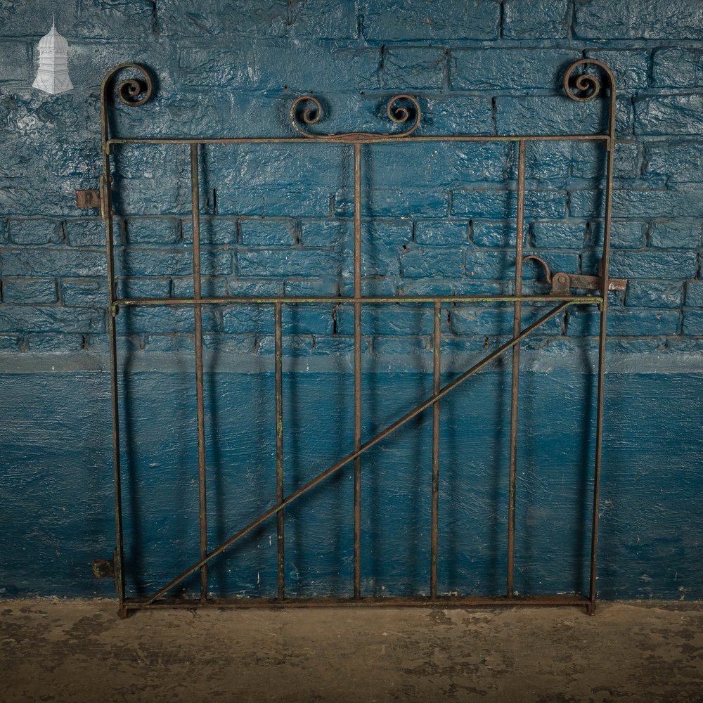 Wrought Iron Gate Scrollwork Details & Latch