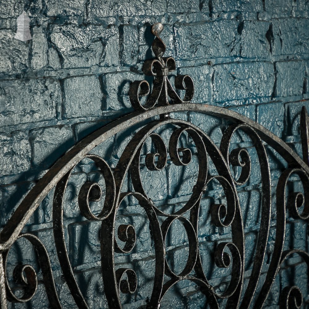 Driveway Entrance Gates, Wrought Iron with Ornate Scroll Design