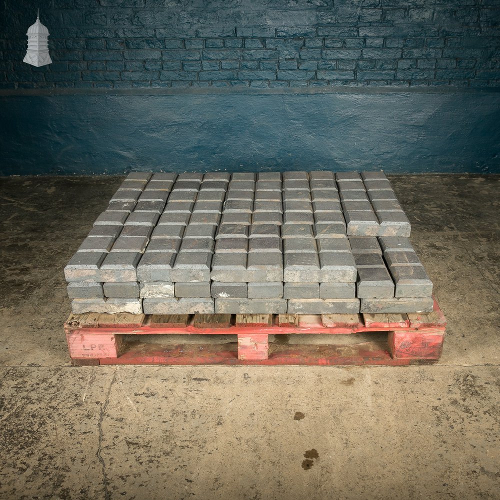 Reclaimed Stable Bricks, Staffordshire Blue 2 Block, Batch of 117 - 3 Square Metres