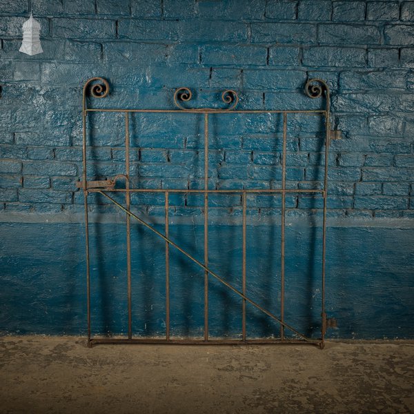 Wrought Iron Gate Scrollwork Details & Latch