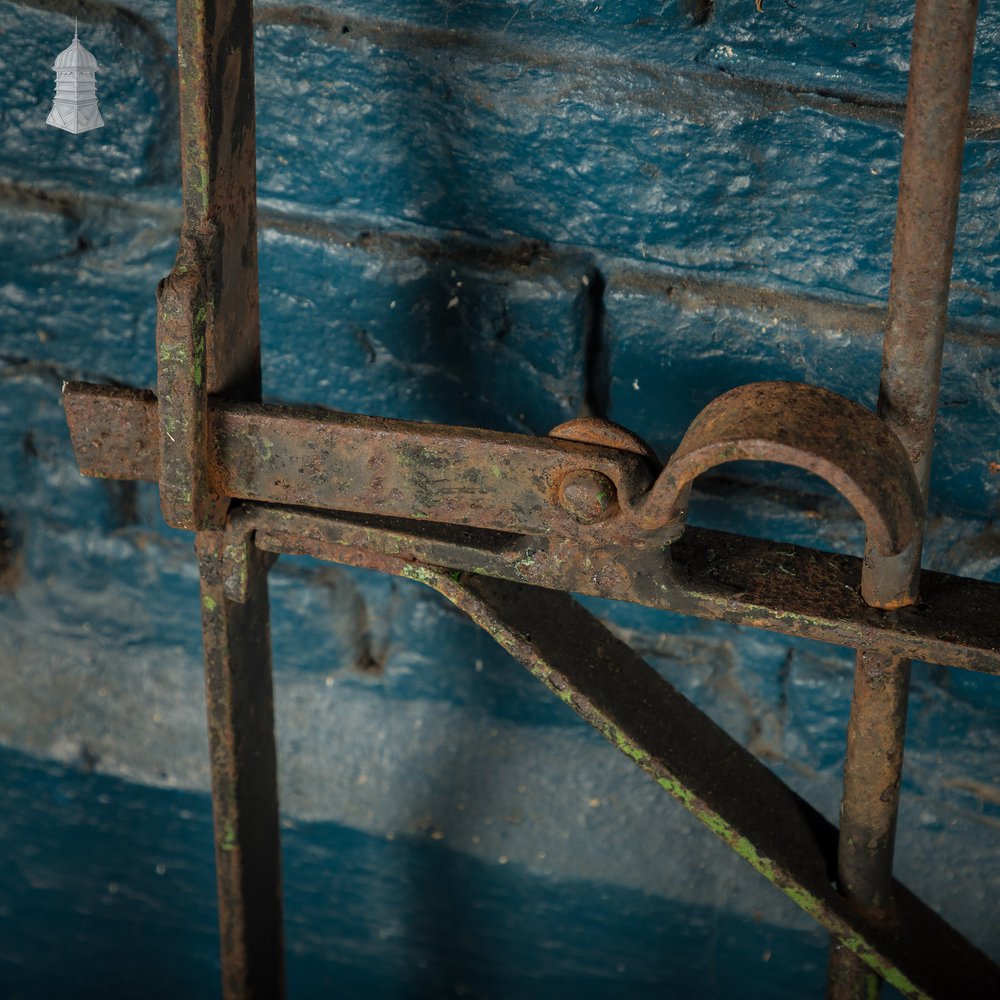 Wrought Iron Gate Scrollwork Details & Latch