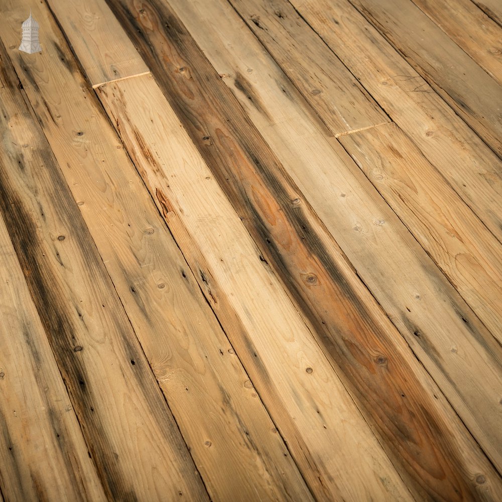 Reclaimed Pine Floorboards, 5 Inch Wide - 25 Square Metres