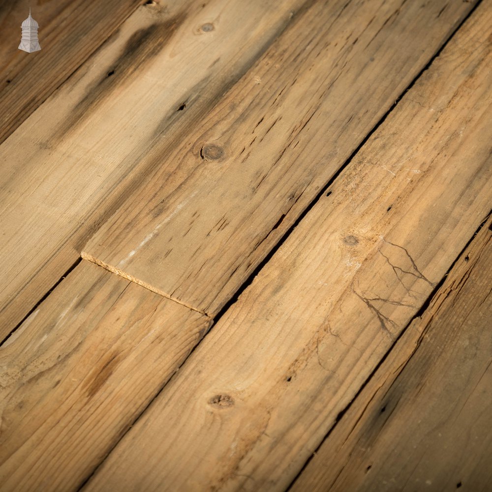 Reclaimed Pine Floorboards, 5 Inch Wide - 25 Square Metres