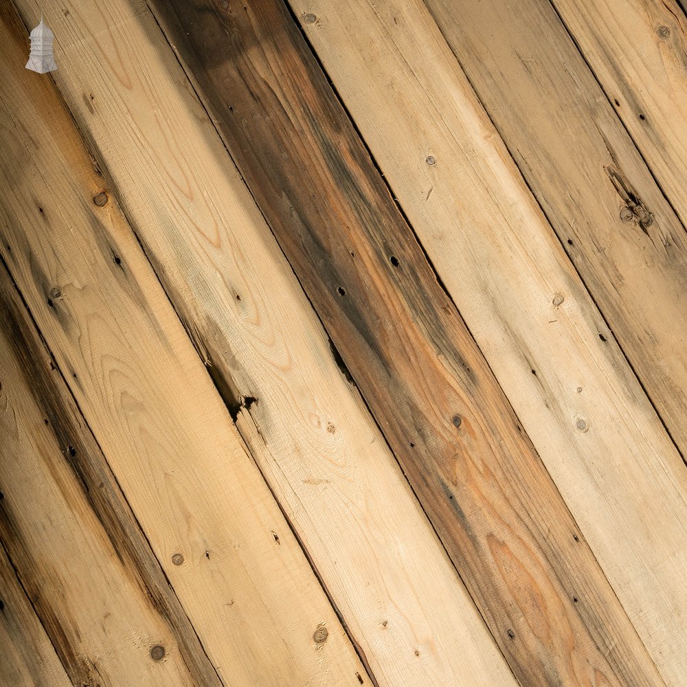 Reclaimed Pine Floorboards, 5 Inch Wide - 25 Square Metres