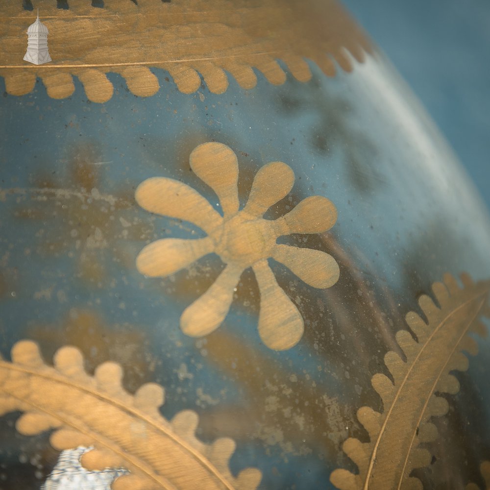 Glass Bowl Vase, 19th C French, Mirrored and Gold