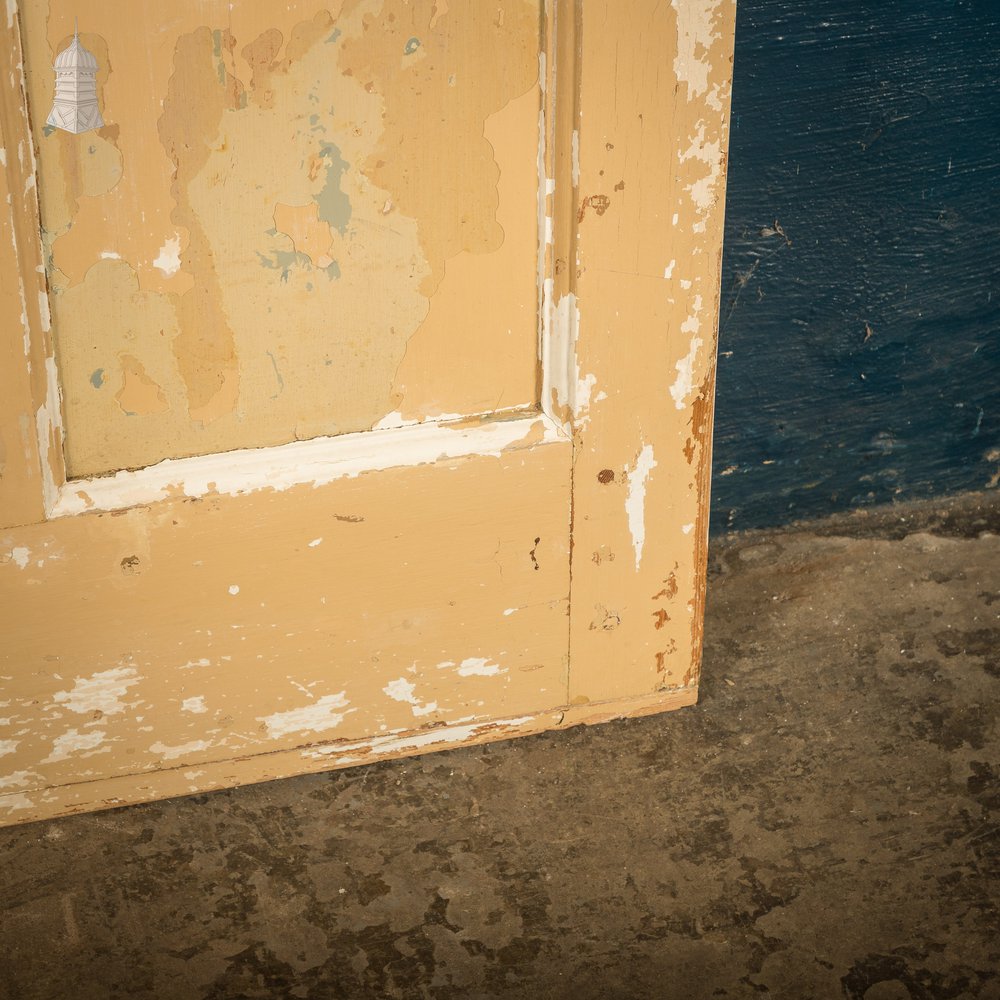 Moulded Panel Door, 6 Panels, Distressed Cream Paint