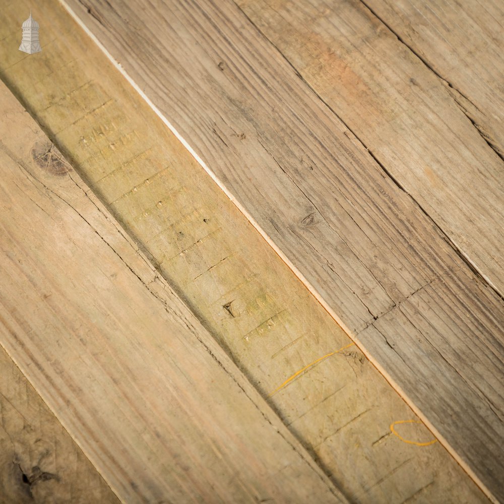 Pine Strip Cladding, Narrow Mixed Width Cladding Cut from Scaffold Boards with Original Worn Finish – 20 Square Metres