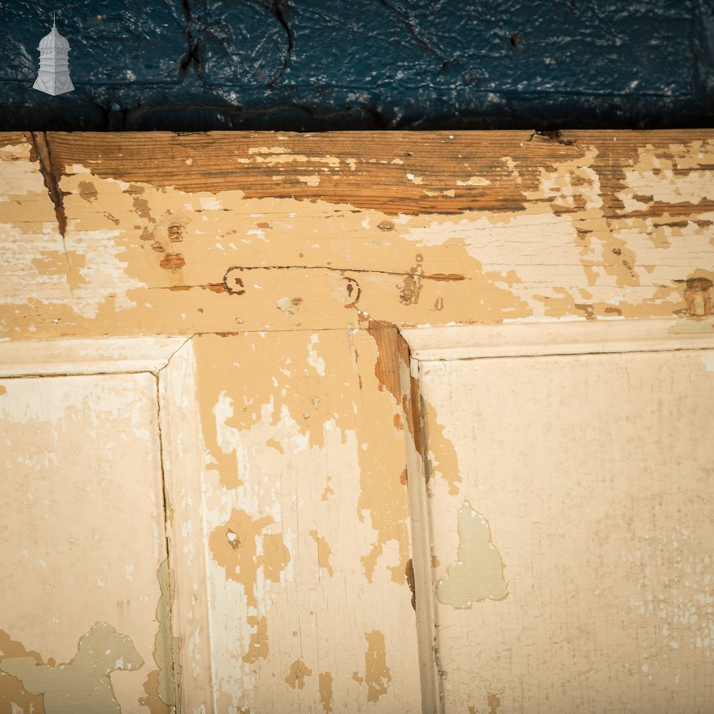 Moulded Panel Door, 6 Panels, Distressed Cream Paint