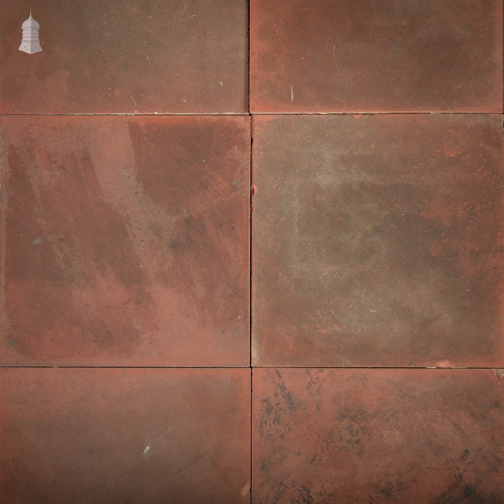 6” x 6” Quarry Tiles, Batch of 217 Reclaimed Red Floor Tiles - 4.8 Square Meters