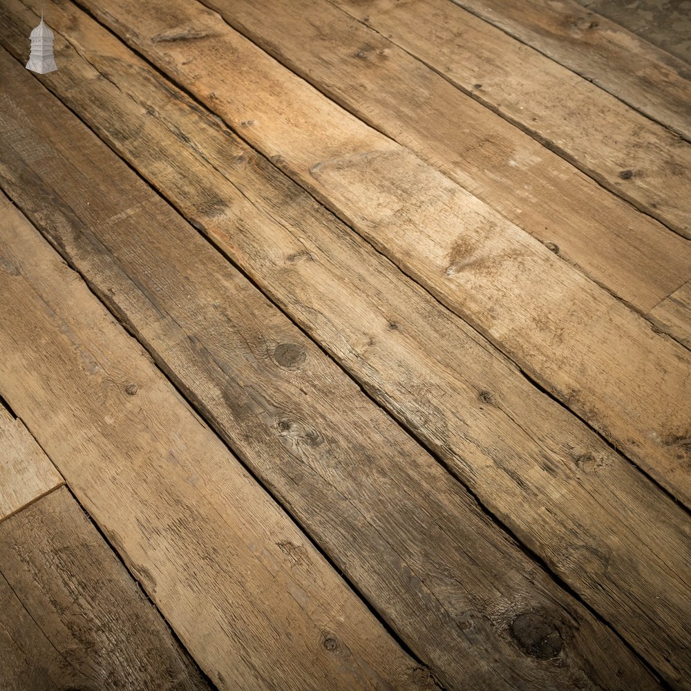 Brushed Oak Floorboards, 9 Inch Batch of 22 Square Metres