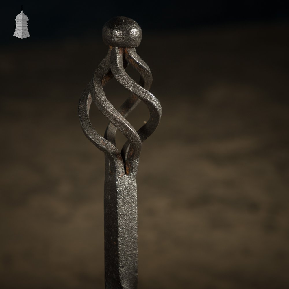 Fire Grate with Andirons, Cast Iron