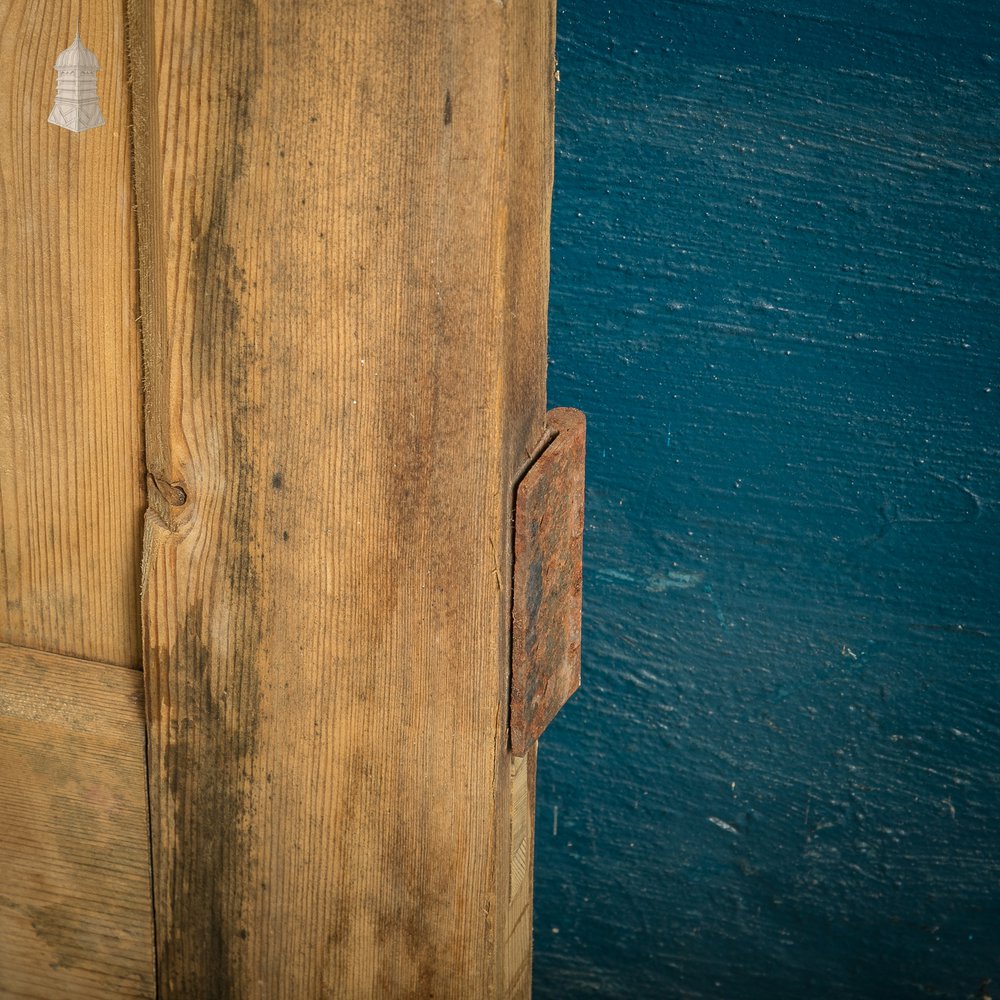 Cottage Door, 19th C Paneled Pine with Stop Chamfer Detail