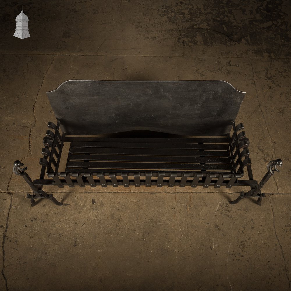 Fire Grate with Andirons, Cast Iron
