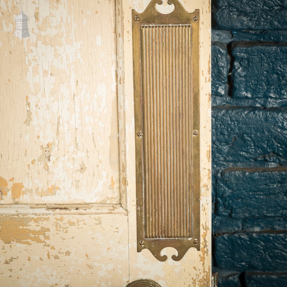 Moulded Panel Door, 4 Panel, Distressed Paint