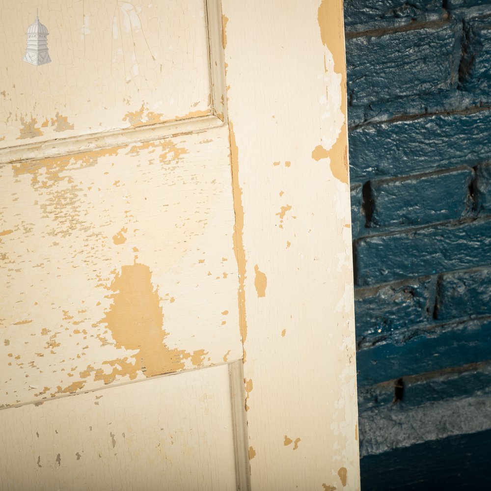 Moulded Panel Door, 4 Panel, Distressed Paint