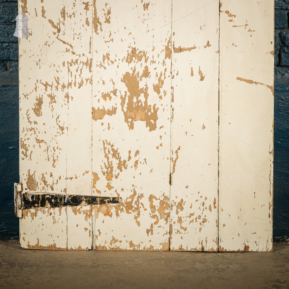 Ledged Cottage Door, Distressed White Paint