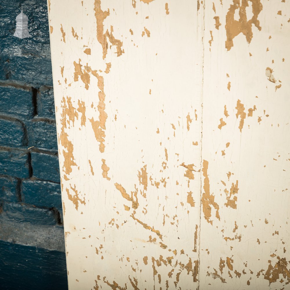 Ledged Cottage Door, Distressed White Paint