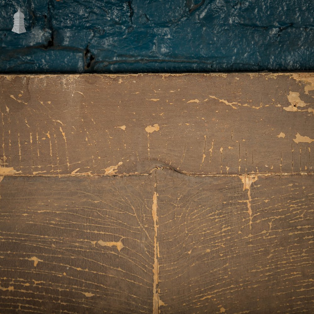 French Cupboard Door, 18th C Moulded 2 Panel Pine Door with Distressed Painted Finish