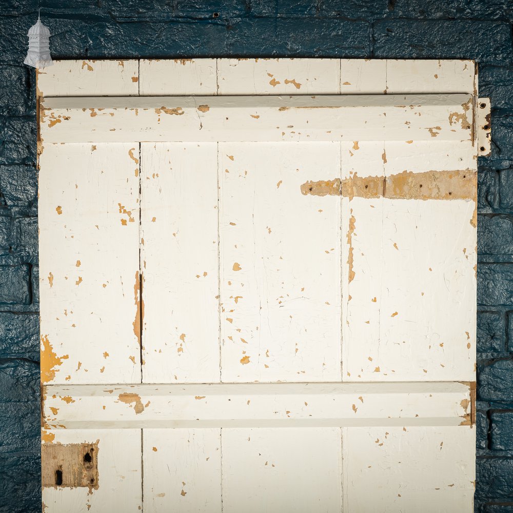 Ledged Cottage Door, Distressed White Paint