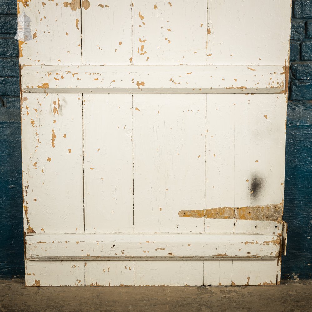Ledged Cottage Door, Distressed White Paint