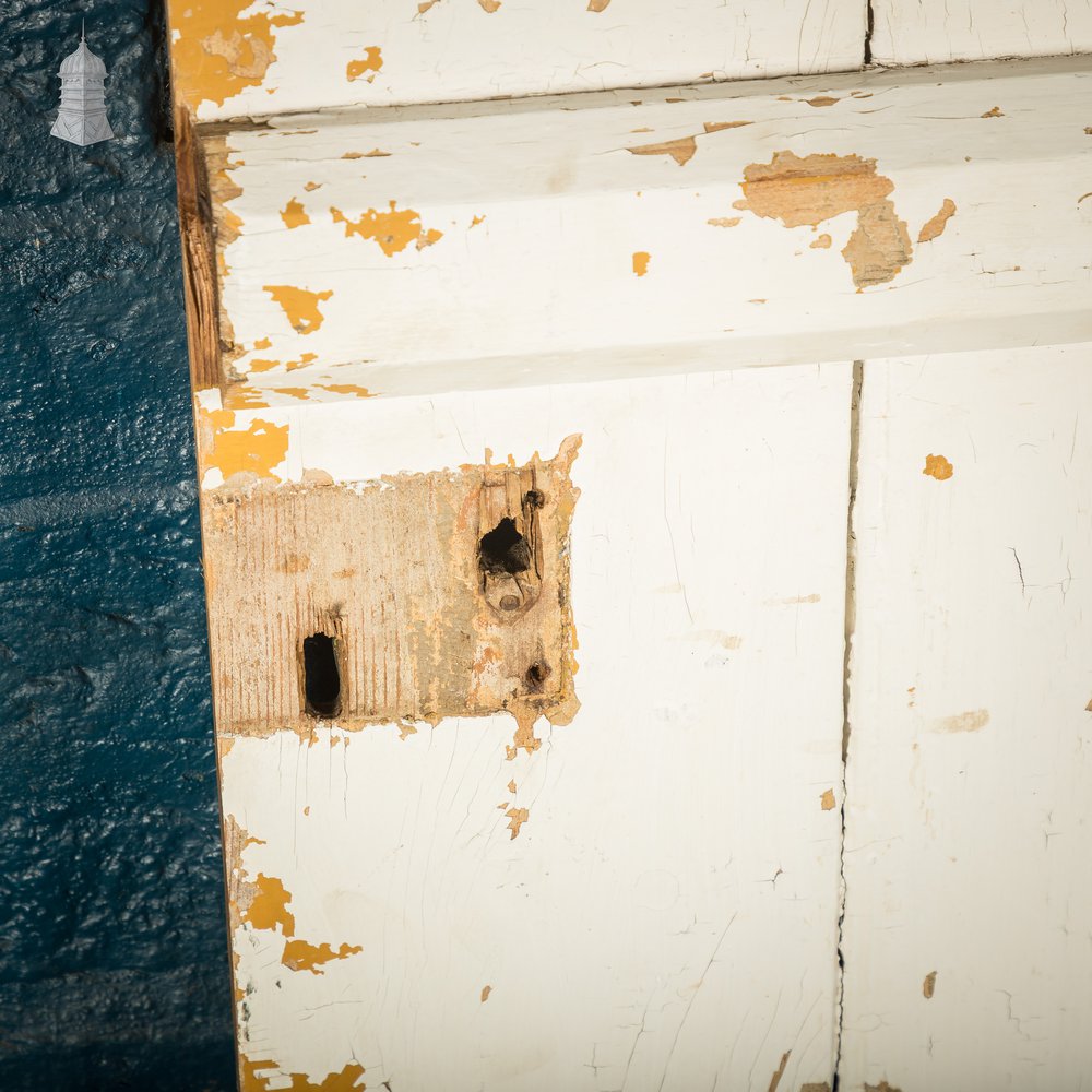 Ledged Cottage Door, Distressed White Paint